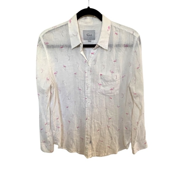 Rails Flamingo Button Down Shirt - Picture 4 of 6